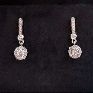 💎Elegant Diamond & 14K White Gold Drop Earrings